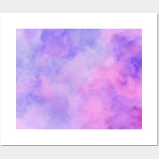 Purple and Pink Watercolor Posters and Art